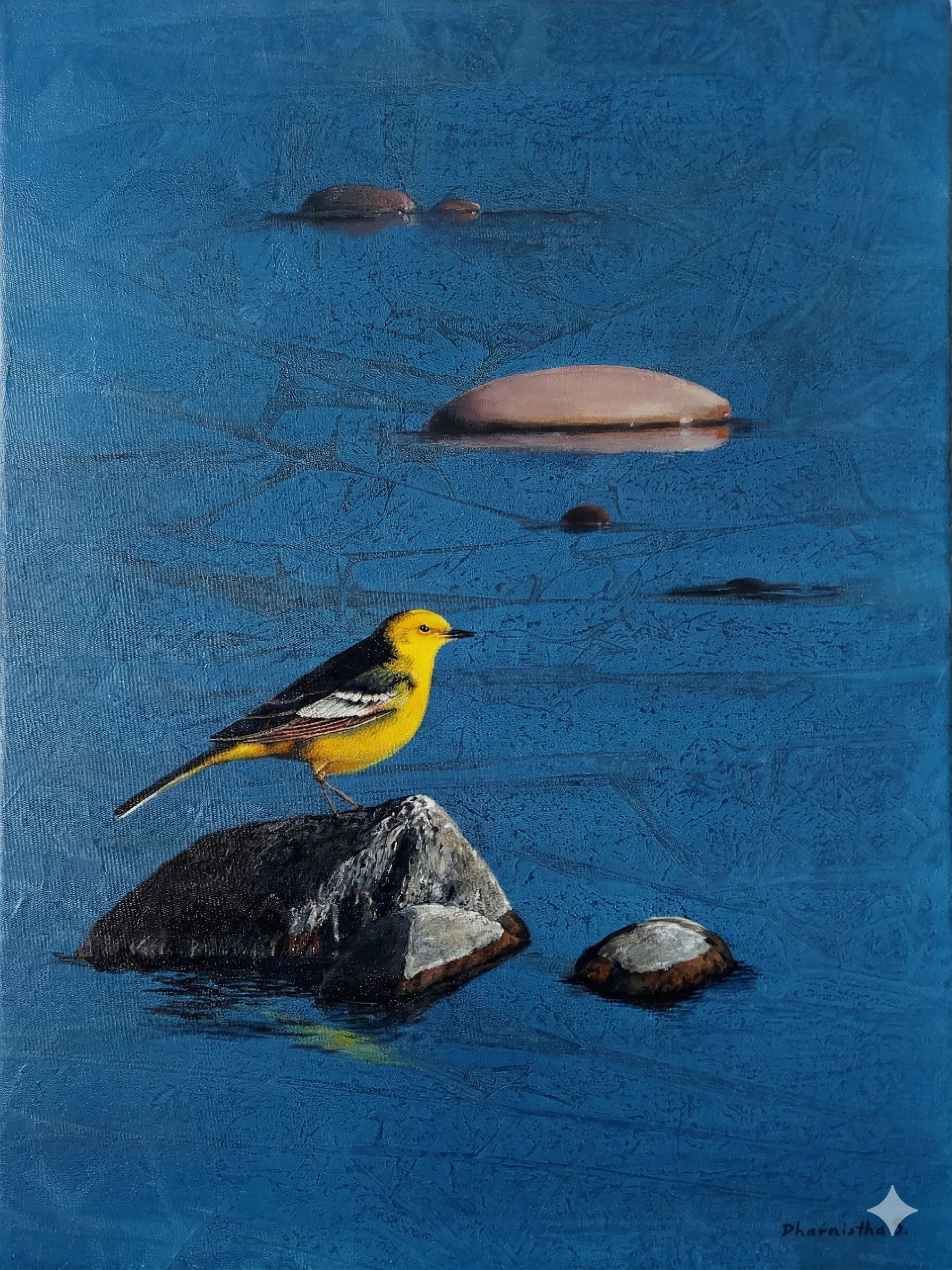 Bird in flight painting